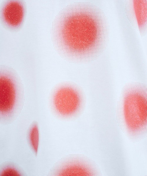 【seyto】Gradation lame dot print graphic tee