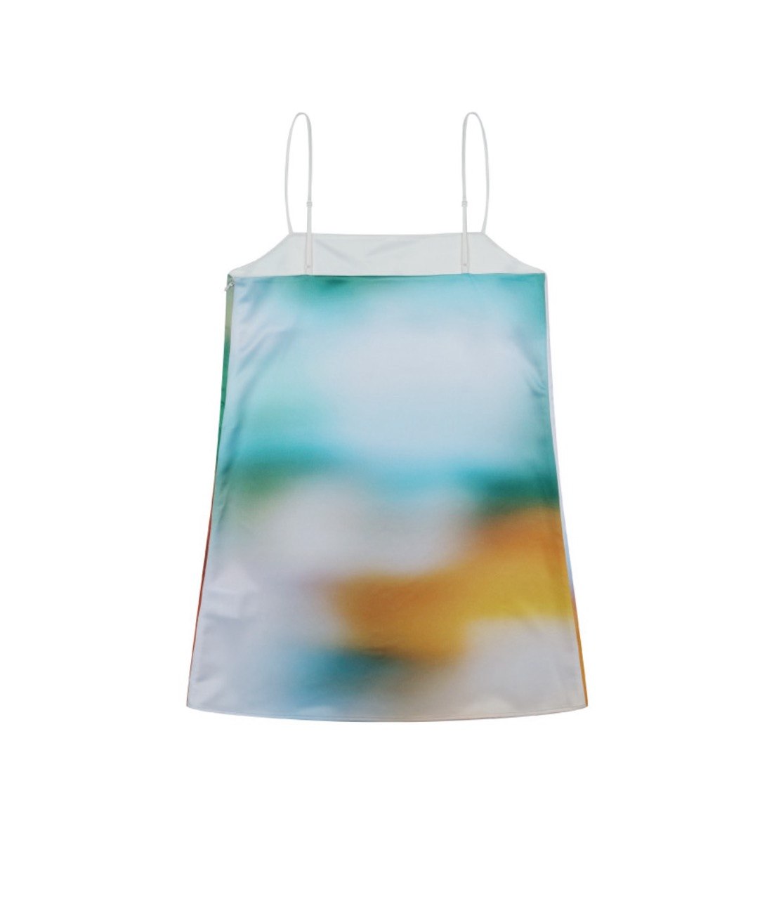 【3hreeto8ighty】Printed Slip Dress - Green
