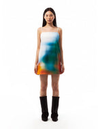 【3hreeto8ighty】Printed Slip Dress - Green