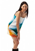 【3hreeto8ighty】Printed Slip Dress - Green