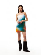 【3hreeto8ighty】Printed Slip Dress - Green