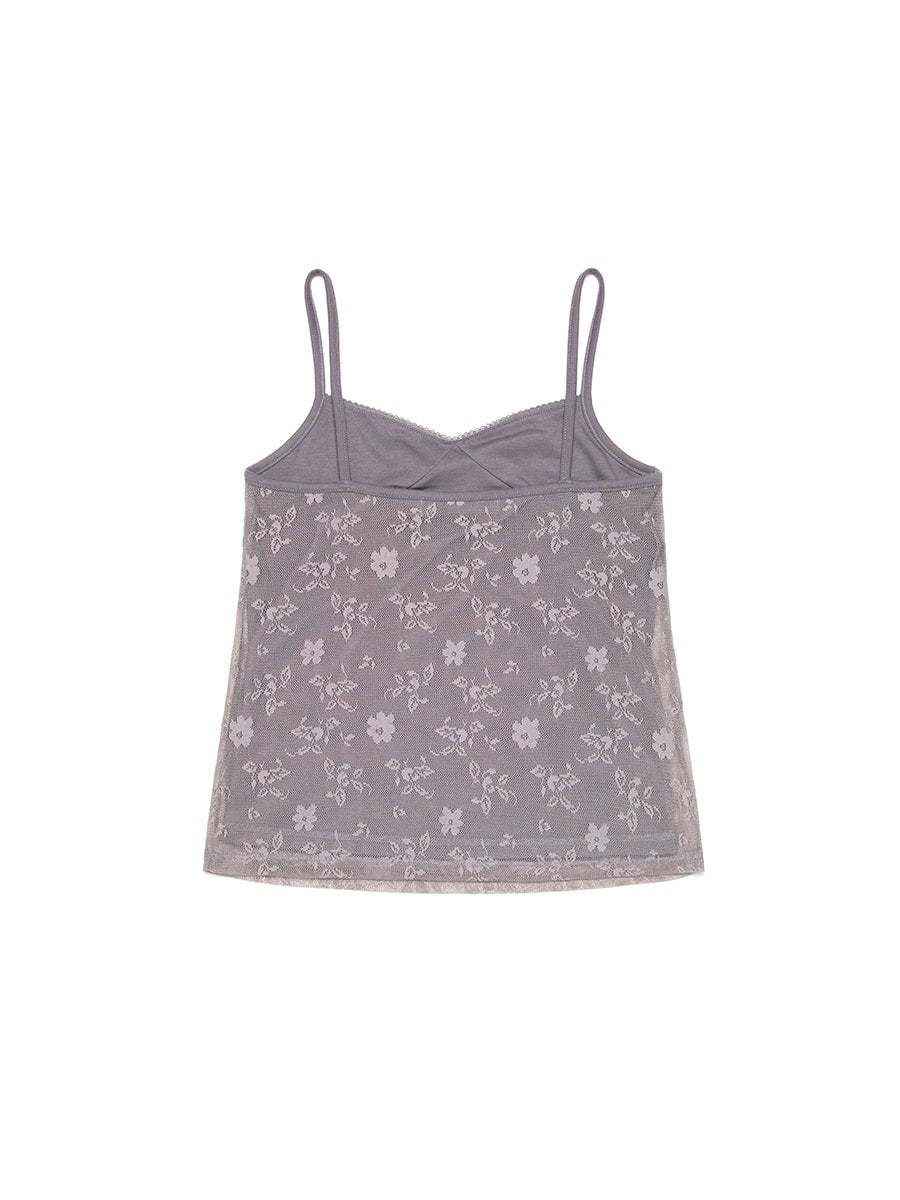 【3hreeto8ighty】LACE LAYERED SLEEVELESS - 2 colors