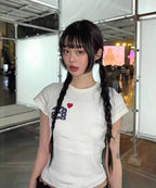 【aeae】DOT SMALL LETTER TEE - 4 colors