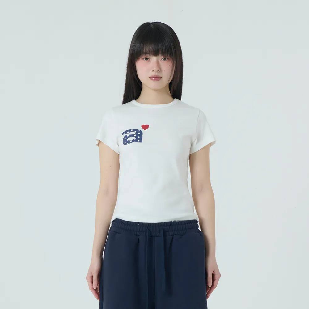 【aeae】DOT SMALL LETTER TEE - 4 colors