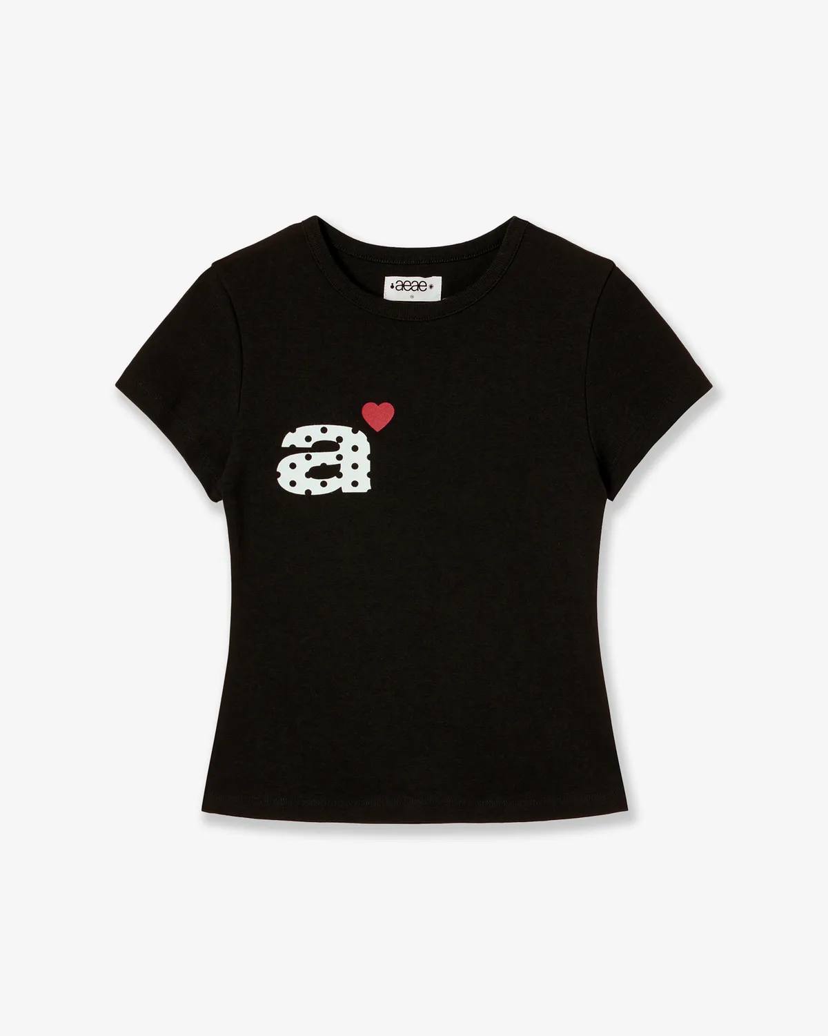 【aeae】DOT SMALL LETTER TEE - 4 colors