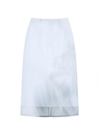 【3hreeto8ighty】Printed Organza Layered Skirt - White