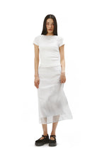 【3hreeto8ighty】Printed Organza Layered Skirt - White