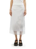 【3hreeto8ighty】Printed Organza Layered Skirt - White
