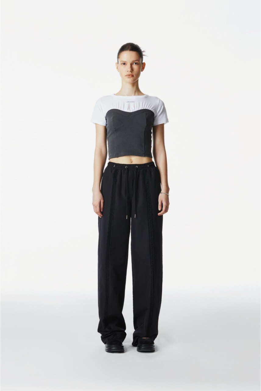 【3hreeto8ighty】Corset Layered T-Shirt