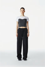 【3hreeto8ighty】Corset Layered T-Shirt