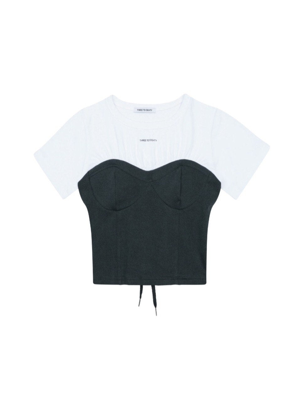 【3hreeto8ighty】Corset Layered T-Shirt