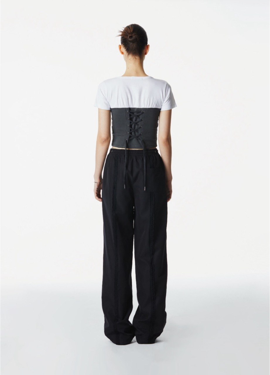 【3hreeto8ighty】Corset Layered T-Shirt