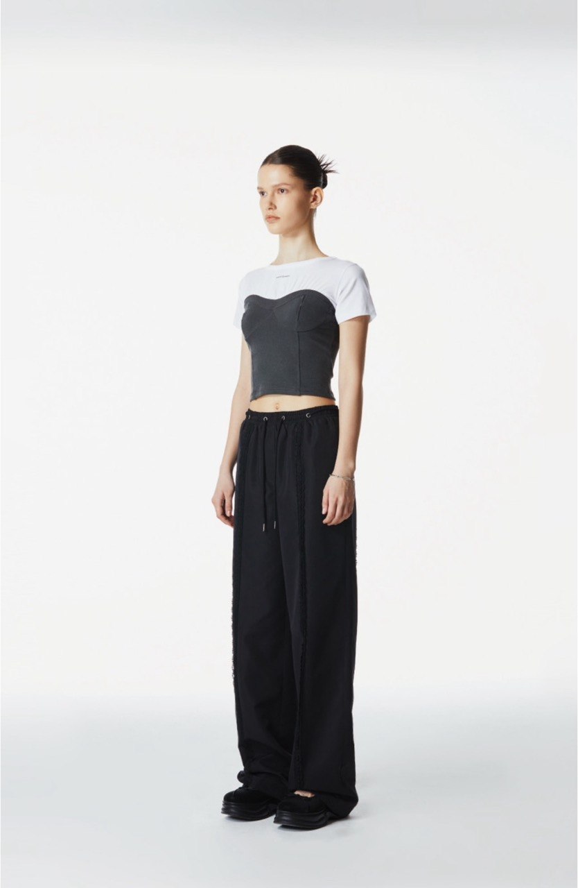 【3hreeto8ighty】Corset Layered T-Shirt