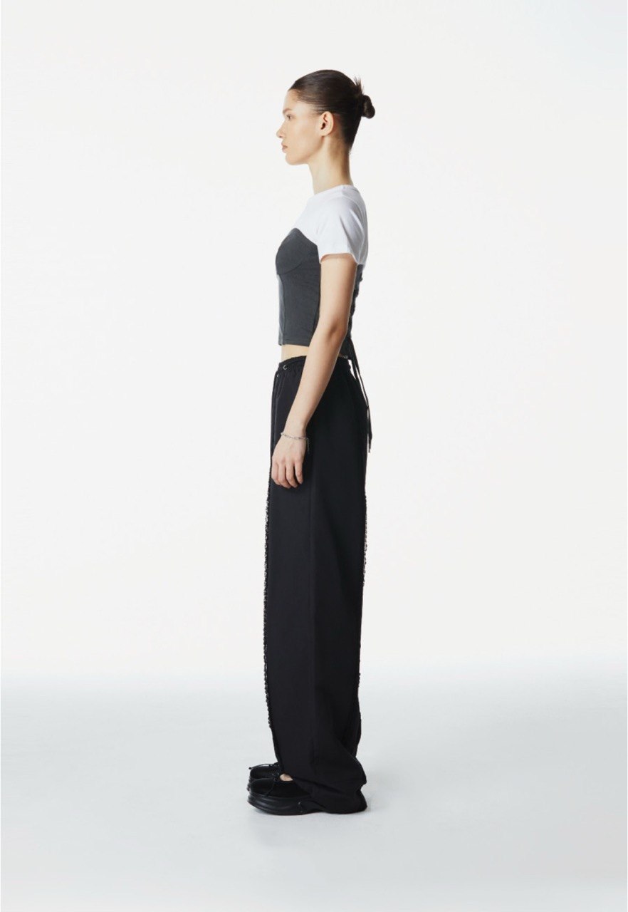 【3hreeto8ighty】Corset Layered T-Shirt