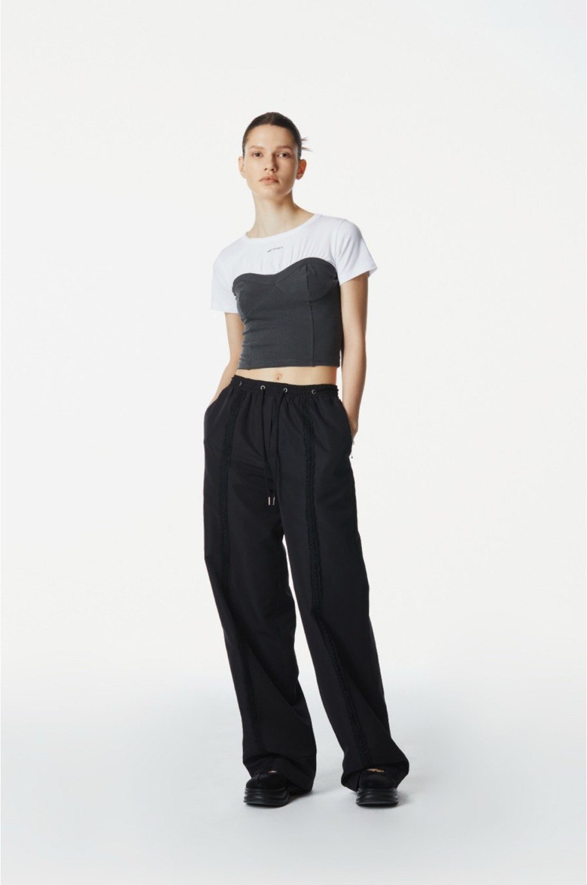 【3hreeto8ighty】Corset Layered T-Shirt