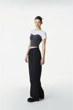 【3hreeto8ighty】Corset Layered T-Shirt