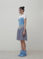 【3hreeto8ighty】Corset Layered T-Shirt