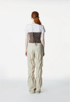 【3hreeto8ighty】Corset Layered T-Shirt