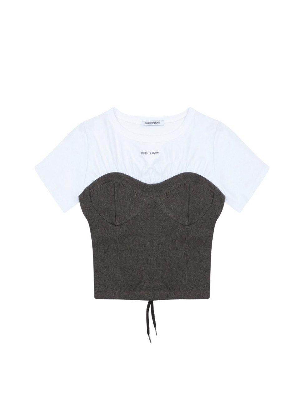 【3hreeto8ighty】Corset Layered T-Shirt