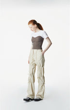 【3hreeto8ighty】Corset Layered T-Shirt