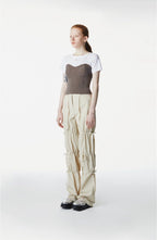 【3hreeto8ighty】Corset Layered T-Shirt
