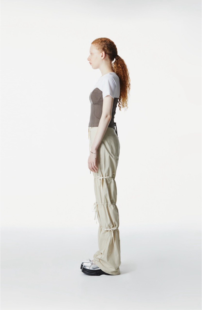 【3hreeto8ighty】Corset Layered T-Shirt