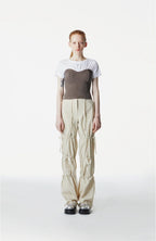 【3hreeto8ighty】Corset Layered T-Shirt