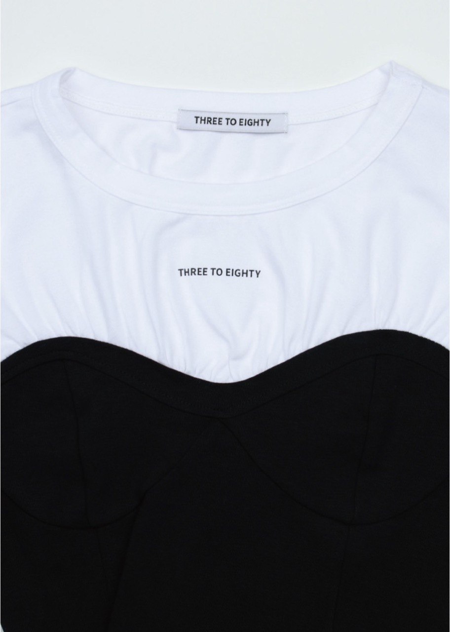 【3hreeto8ighty】Corset Layered T-Shirt