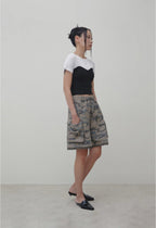 【3hreeto8ighty】Corset Layered T-Shirt
