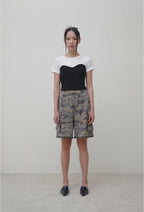 【3hreeto8ighty】Corset Layered T-Shirt