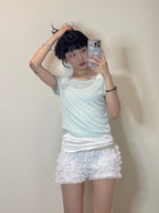 【SCULPTOR】Lazy Sleeveless Layered Tee - 3 colors