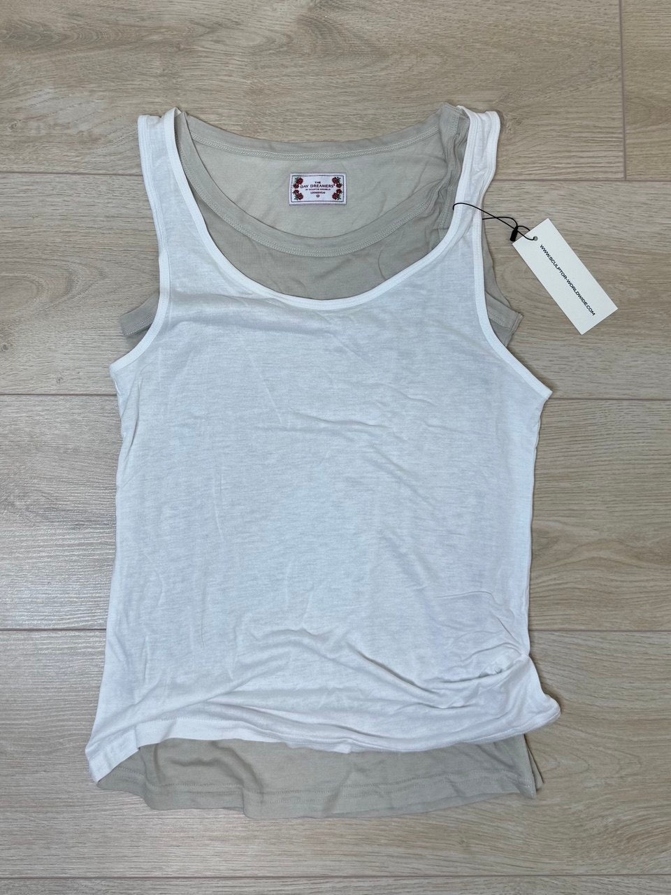 【SCULPTOR】Lazy Sleeveless Layered Tee - 3 colors