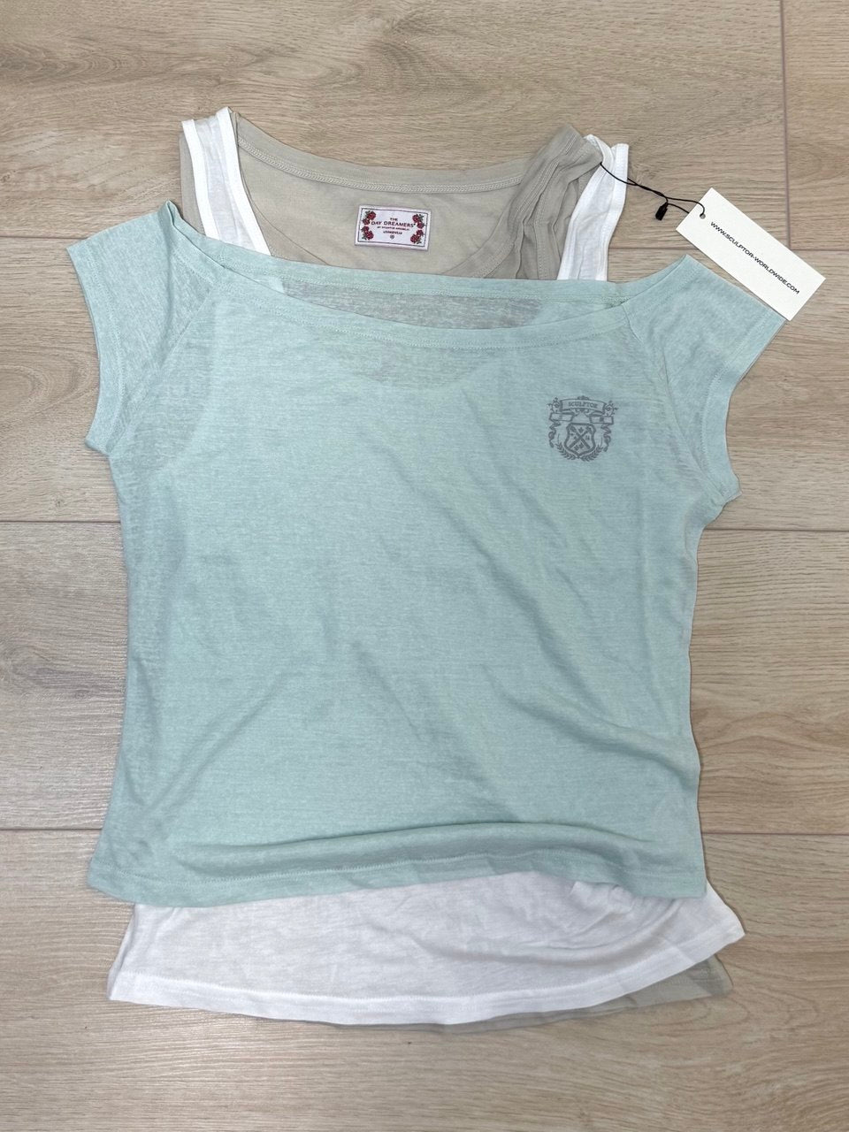 【SCULPTOR】Lazy Sleeveless Layered Tee - 3 colors