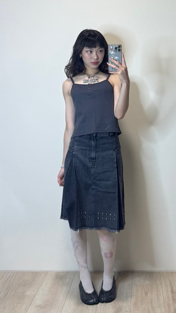 兩件式套裝（小背心＋排扣短袖） - 4 colors