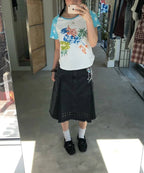 【typeservice】Stud Denim Panel Skirt [ Black ]