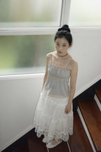 Lace Trim Sleeveless Top - 2 colors