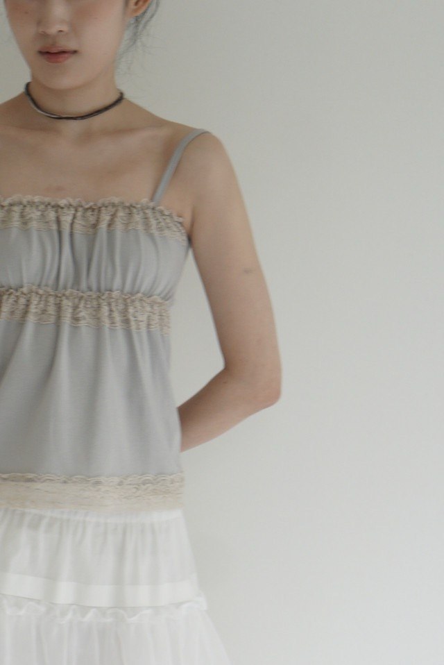 Lace Trim Sleeveless Top - 2 colors