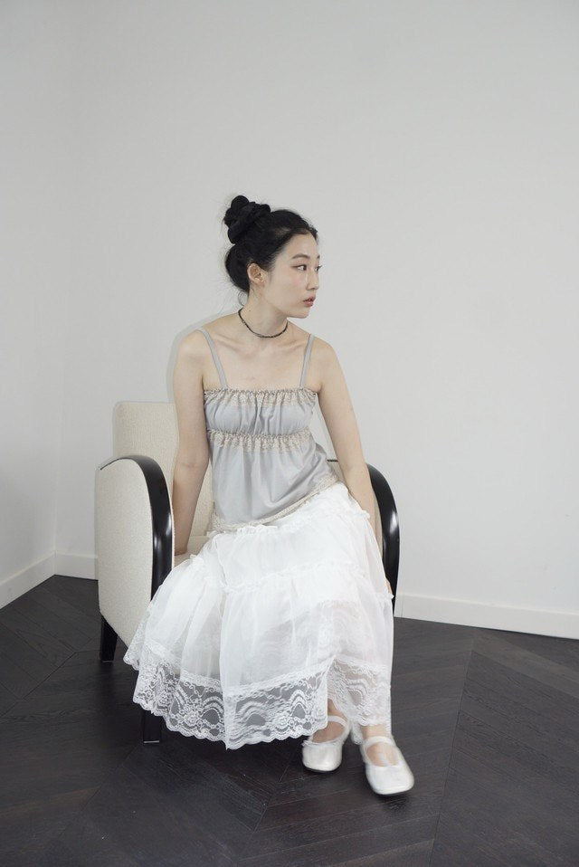 Lace Trim Sleeveless Top - 2 colors