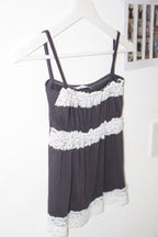 Lace Trim Sleeveless Top - 2 colors