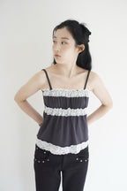 Lace Trim Sleeveless Top - 2 colors