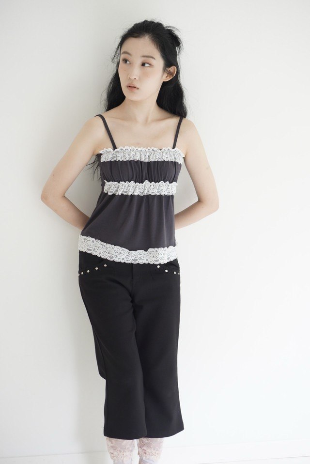 Lace Trim Sleeveless Top - 2 colors