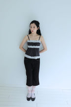 Lace Trim Sleeveless Top - 2 colors