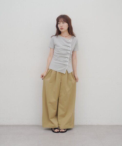 【DISCOAT】蕾絲分層抓皺感垂墜短袖 - 6 colors