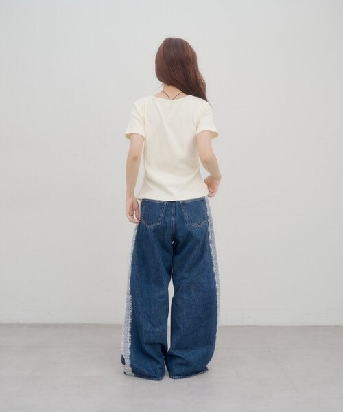 【DISCOAT】蕾絲分層抓皺感垂墜短袖 - 6 colors