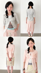 【fa.er.ie】 Bralette half cardigan - 2 colors
