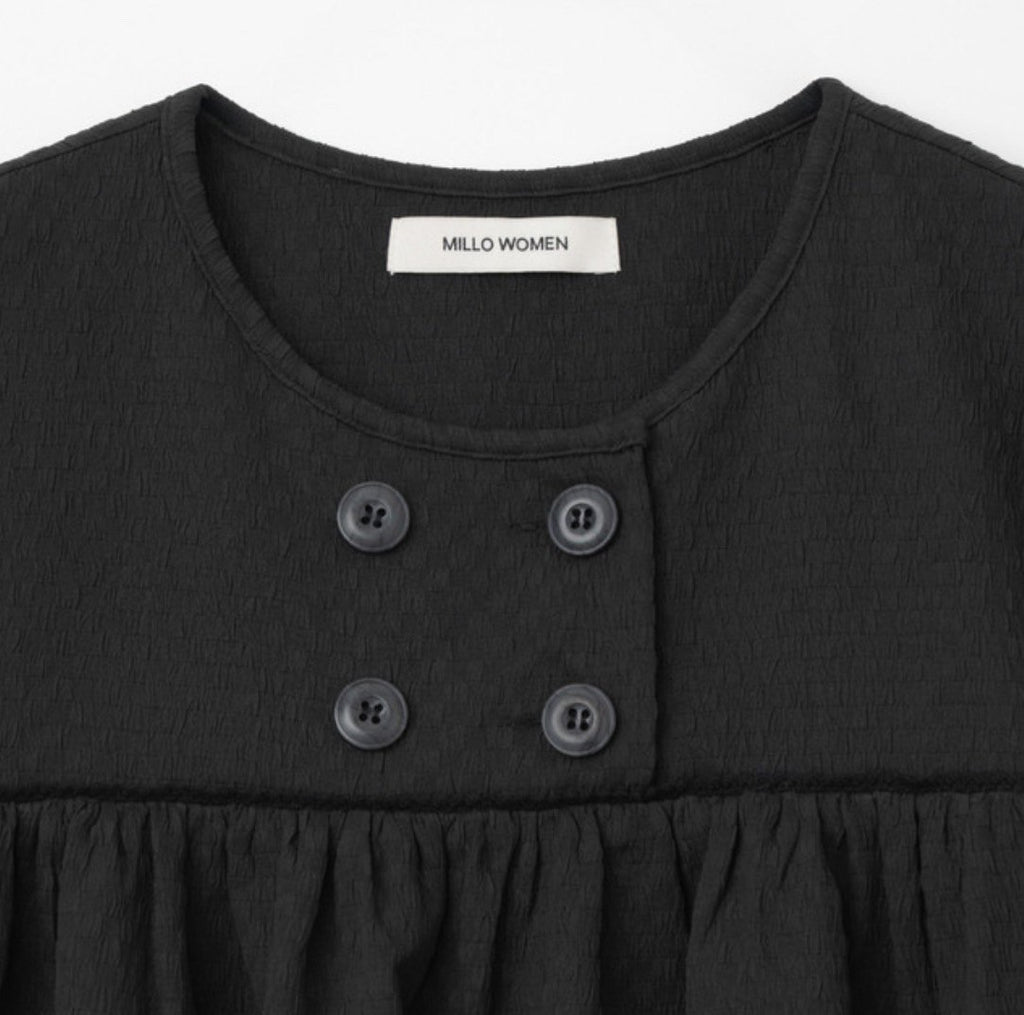 【Millo Archive】Textured Puff Blouse - 2 colors