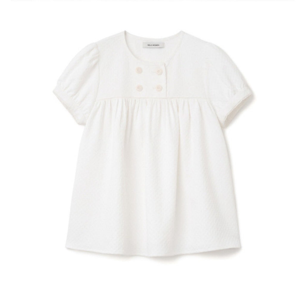 【Millo Archive】Textured Puff Blouse - 2 colors