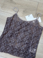 【ASURA】RUCHED LACE SLEEVELESS - 2 colors