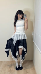 【Flare up】Layered Lace Frill Sleeveless - 3 colors