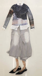 【odlyworkshop】 Away Mesh Tee - 2 colors